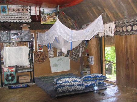 Inneres einer traditionellen Bure