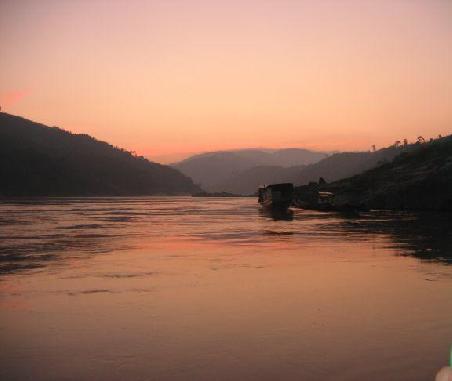 Abendstimmung auf dem Mekong River