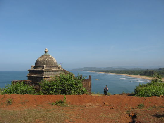 Blick auf den Stadtstrand von Gokarna