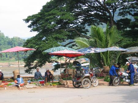 Markt am Mekong