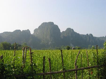 Silhouette der Karstberge