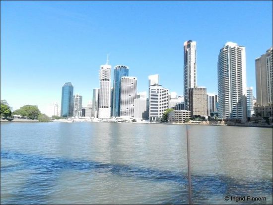 Die City von Brisbane vom River gesehen