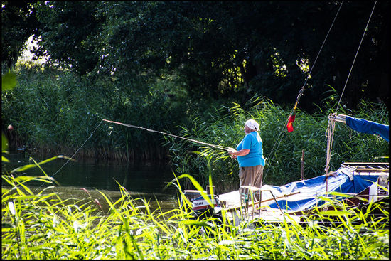 Anglerin in Juodkranté
