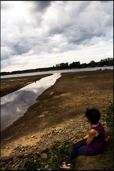 An der Daugava. Das Wasser scheint derzeit sehr niedrig zu sein, so dass der Badestrand im Moment nicht sehr ansehnlich wirkt.