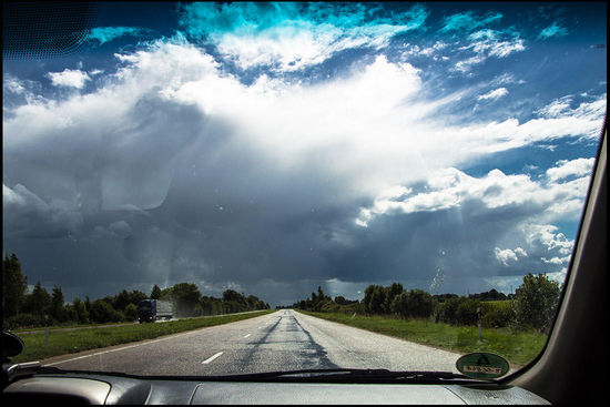 immer wieder ereilen uns Regenschauer