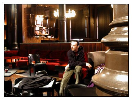 In Joe's Pub.Joe's Pub