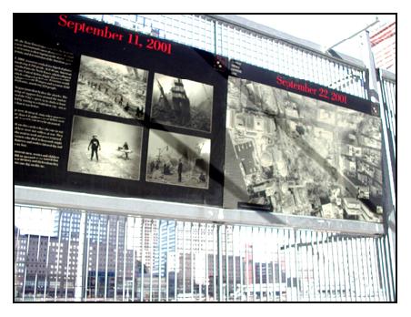 Ground Zero Gedenktafel.