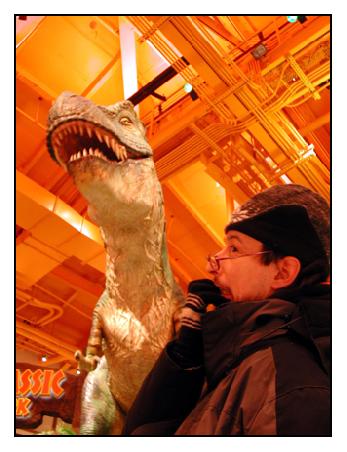 Dino bewacht die Legoecke.