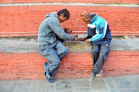 Orangenschalenspielsteine.....