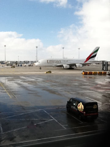 Das ist DER Airbus A 380 am Muenchener Flughafen