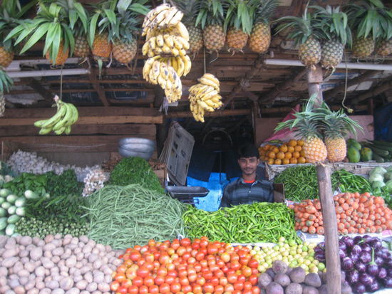 Gemueseverkaeufer in Colva