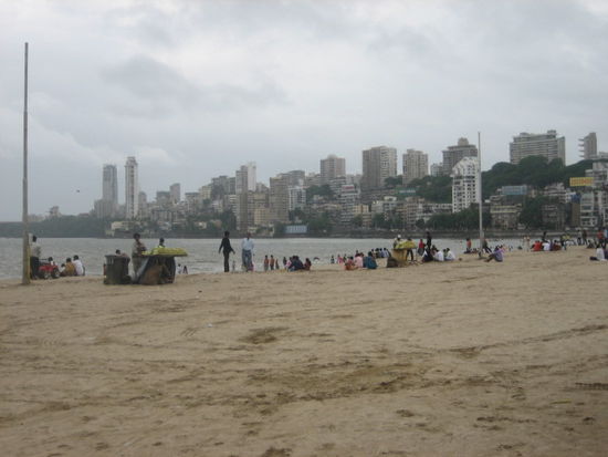 Mumbai:Chowpatty Beach...hier werden viele Bollywood streifen gedreht