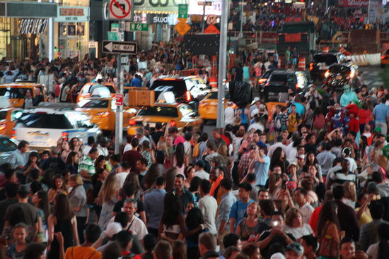 Indien? Nein! Nachts am Time Square