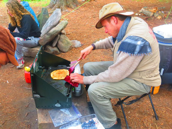 Frische Blueberry Pancakes zum Frühstück