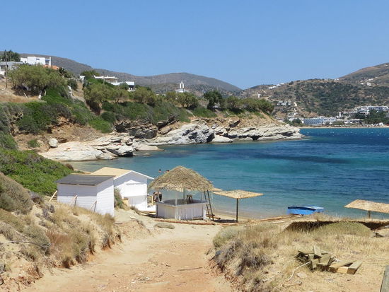 Die kleine Bucht unterhalb der Pension