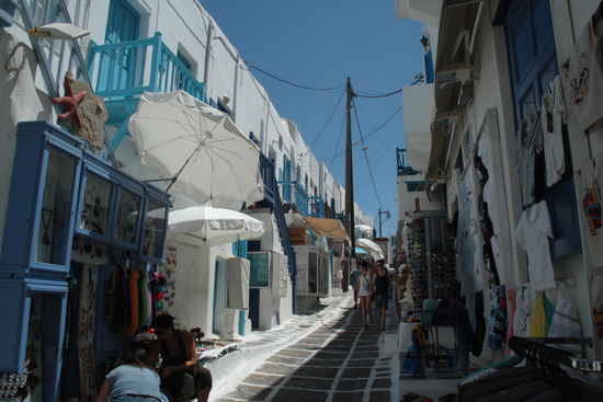 Shopping in den Gassen von Mykonos - Stadt