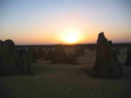Pinnacles at sunset