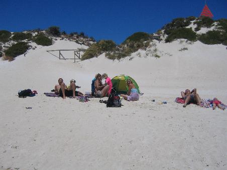 unser Strandcamp mit einer befreundeten englischen familie von Sandra und jens