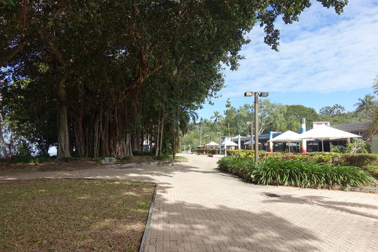 The Mall - an der Picnic Bay. Hierzulande werden ja Fußgängerzonen so genannt. Zwei Restaurants waren dort zu finden. Mehr nicht.