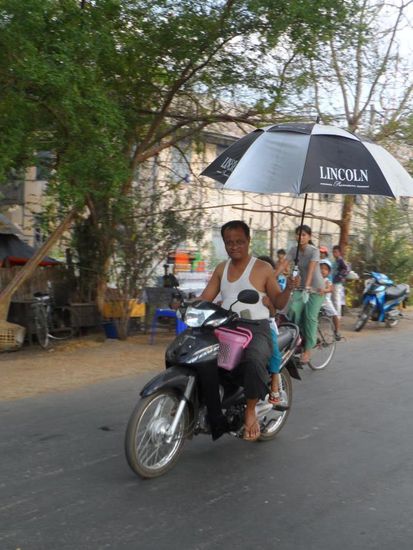 Sonnenschutz auch auf dem Moped
