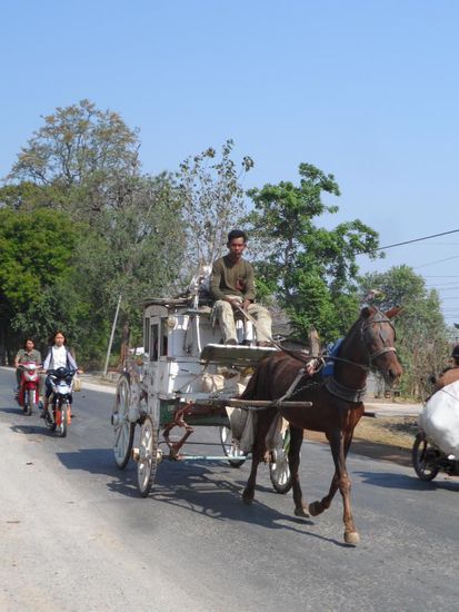 Irre, hier fahren super viele Kutschen in der Stadt und zwar nicht etwa fuer die Touris (gibt es hier auch kaum) sondern als ganz normales Transportmittel