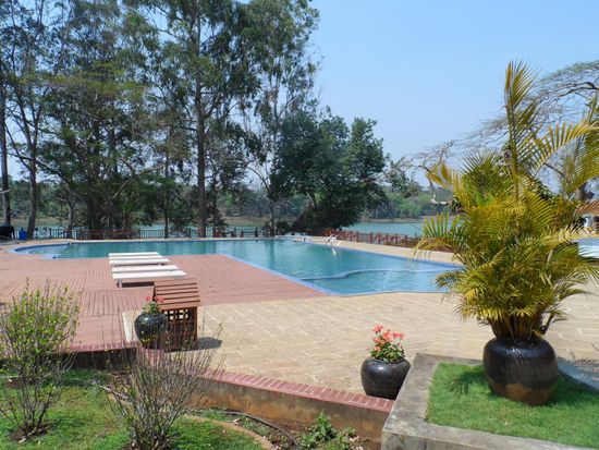 Es ist Sonntag, der bot. Garten ist super voll, aber irgendwie scheint keiner den Weg bin zum Pool zu finden - mir soll es recht sein 