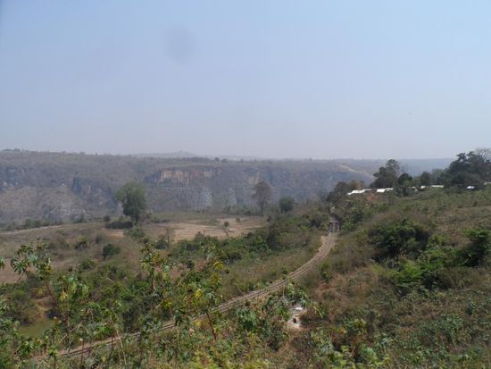 Das Highlight der Zugfahrt kommt in Sicht