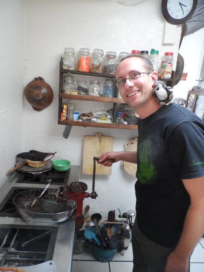 das Ganze 2-3 wiederholen bis die Kakaomasse die richtige Konsistenz hat