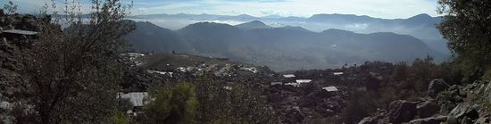 toller Ausblick auf Berge, Vulkane......