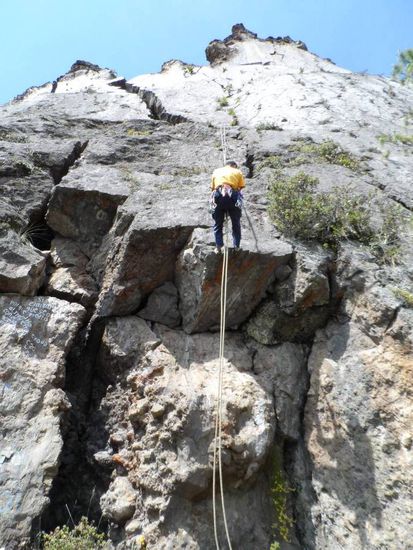 diesmal hatte ich nur noch ein leicht mulmiges Gefuehl beim Abseilen