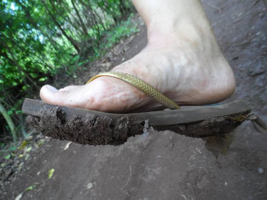 ganz schoen schlammig nach dem Regen