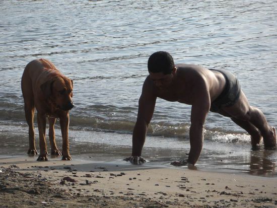 und bei sportlichen Uebungen lieber einfach nur zugeschaut haben
