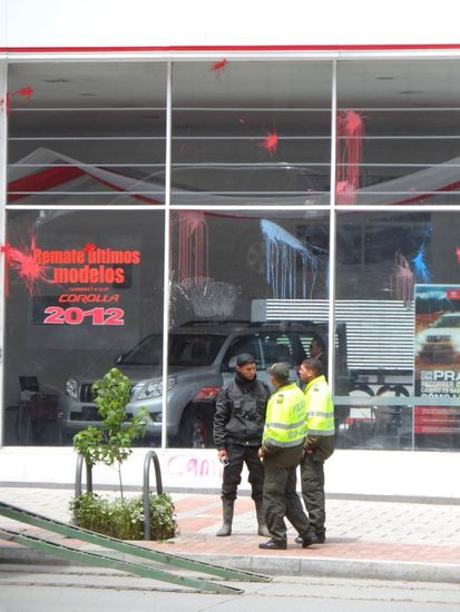 In letzter Zeit gab es immer wieder Studentenproteste in Bogota