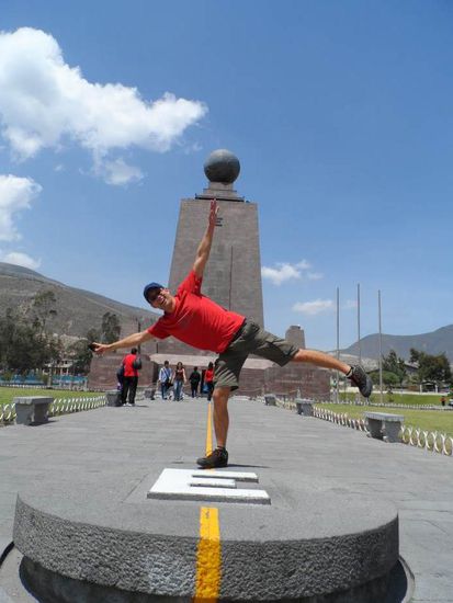 Der Mittelpunkt der Welt (Aequator) ca. 1,5 Stunden vom Stadtzentrum Quitos entfernt