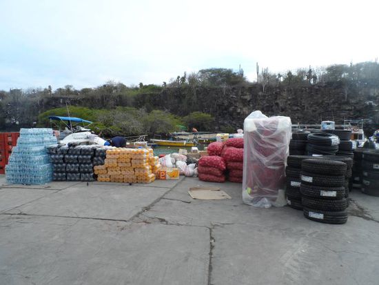 Alles muss per Schiff vom Festland gebracht werden (das dauert 3 Tage)