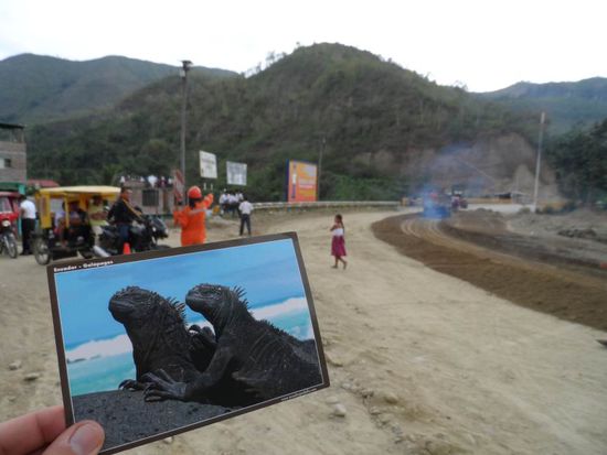 Die Postkarte von den Galapagosinseln hat es schonmal bis Peru geschafft