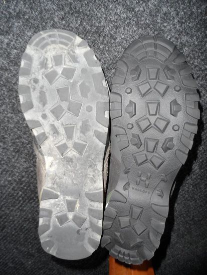 so (rechts) sah mein Schuh (links) vor ueber 9 Monaten auch mal aus