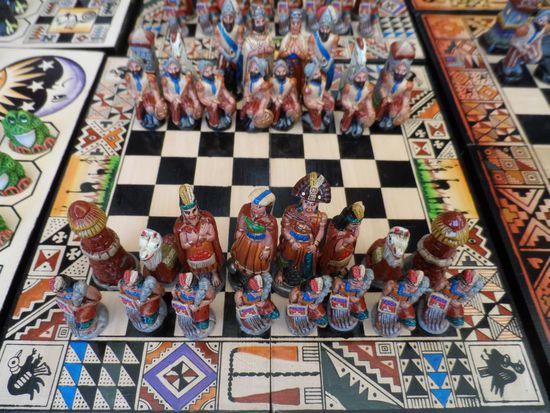 Schach: Inka gegen Spanier