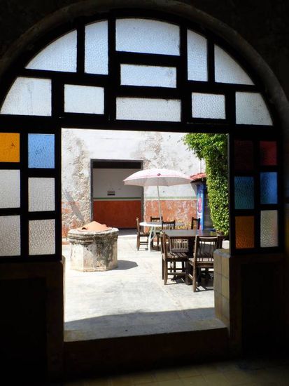 Innenhof des Hostels