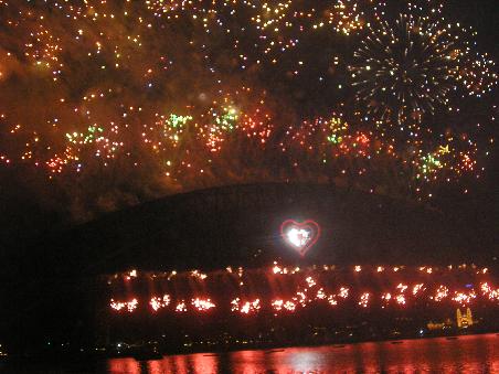 gigantisches Feuerwerk.
