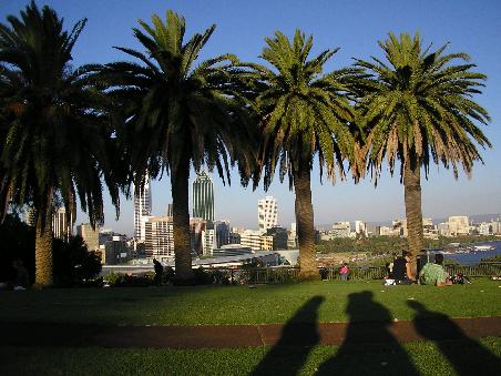Blick auf die Stadt vom Kingspark aus
