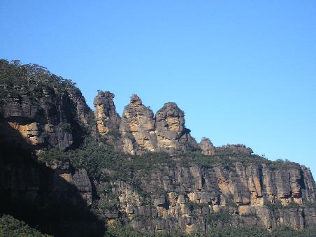 Die Three Sisters (der Schein truegt, trotz strahlend blauem Himmel war es Saukalt)