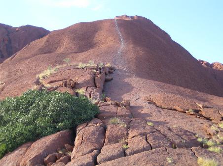 den Uluru an dieser Stelle erklettern