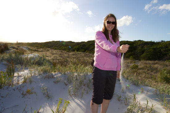 white sand