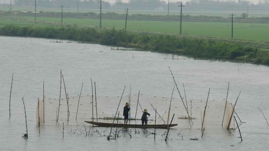 Fischer an einer Lagune...