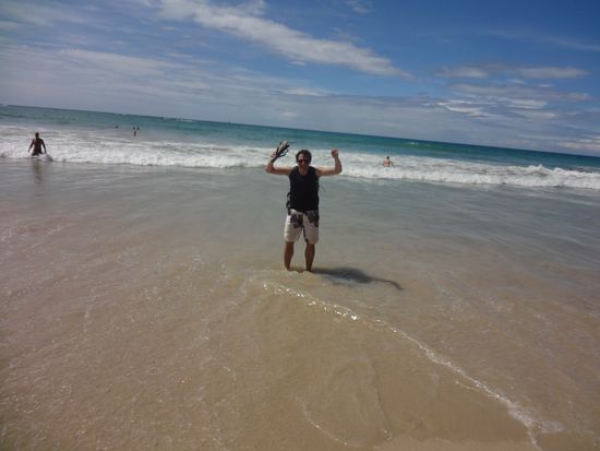 Erste Wasserberuehrungen