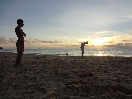 Michi ging sein Hobby nach und beobachtete fleissig  Krebse