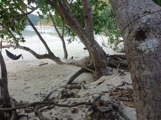 Unsere Aussicht aus dem Zelt