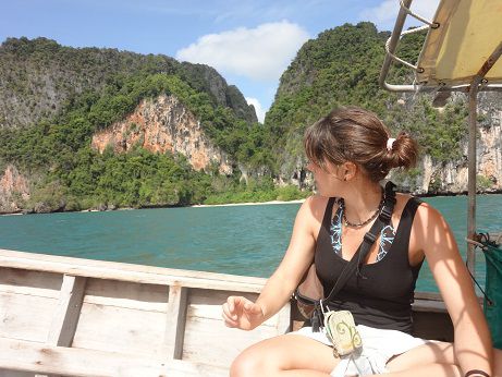 Auf dem Boot in Richting Railay