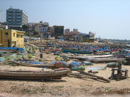 Fischerboote - Kannyakumari (suedlichster Punkt Indiens)